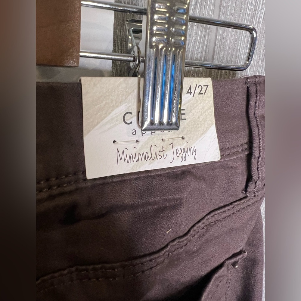200. NWT Curve Appeal Minimalist Jeggings 4/27 Brown - Picture 4 of 6